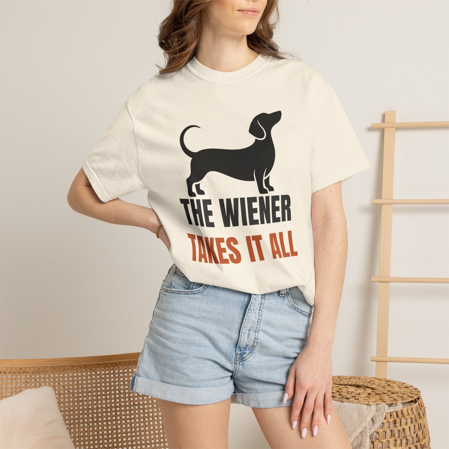 The Wiener Takes It All - Dachshund Comfort Colors Tee
