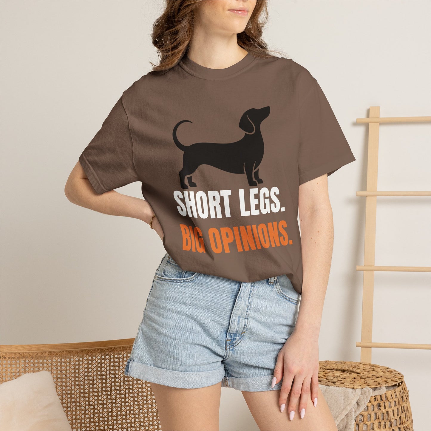 Short Legs. Big Opinions. - Dachshund Comfort Colors Tee