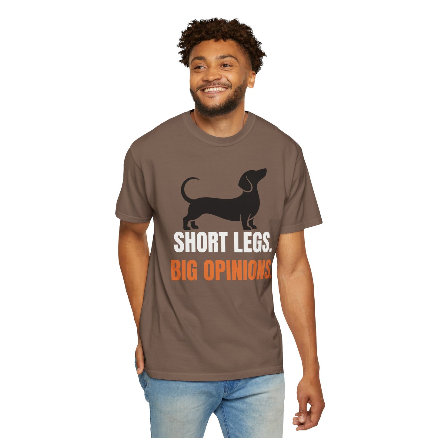 Short Legs. Big Opinions. - Dachshund Comfort Colors Tee