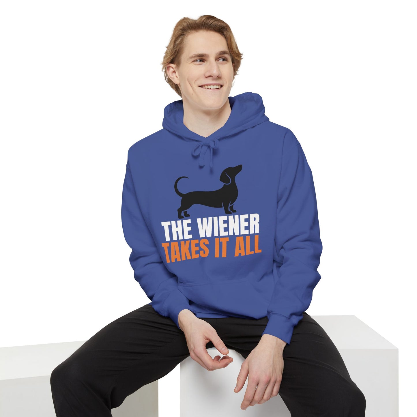 The Wiener Takes It All - Dachshund Comfort Colors Hoodie