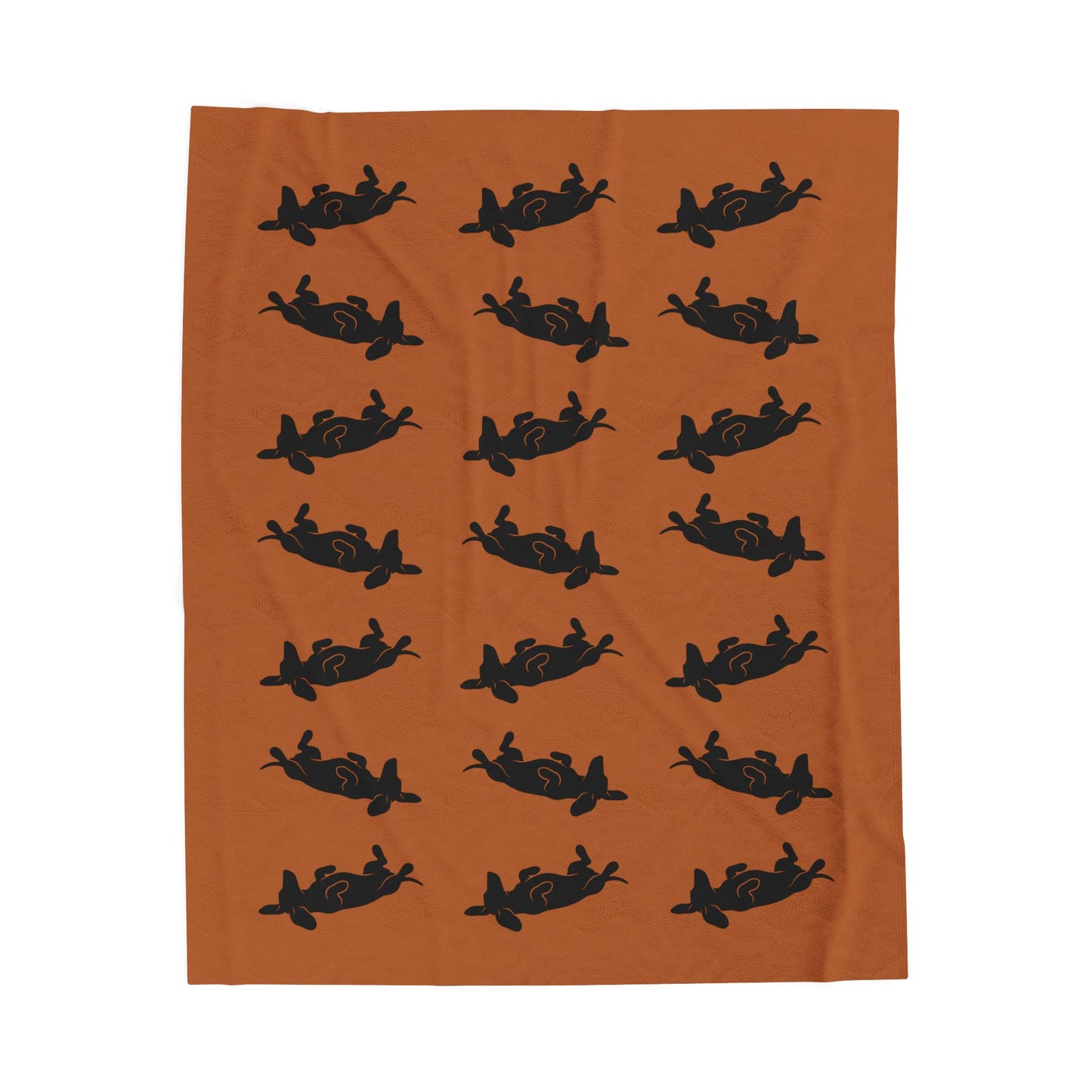 Belly Up Dachshund Blanket - Terracotta | 50" x 60" Throw