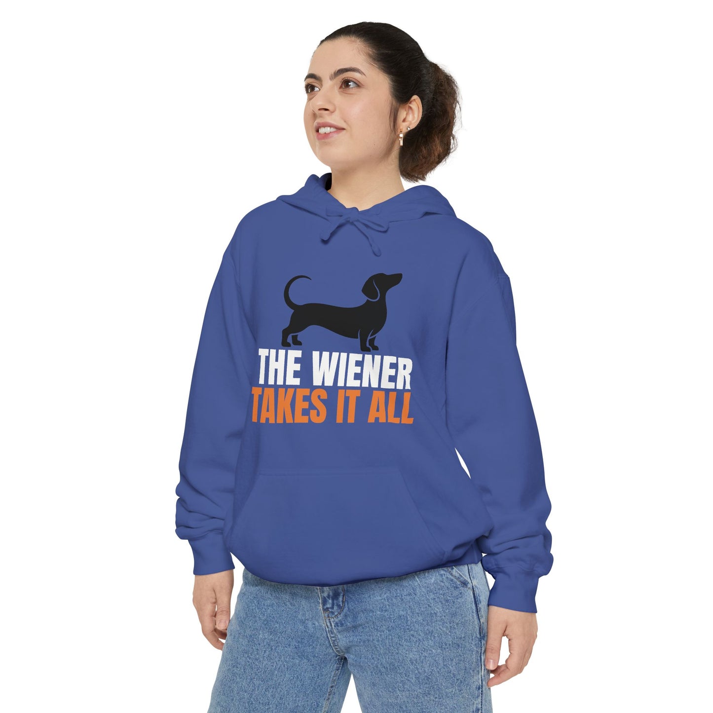 The Wiener Takes It All - Dachshund Comfort Colors Hoodie
