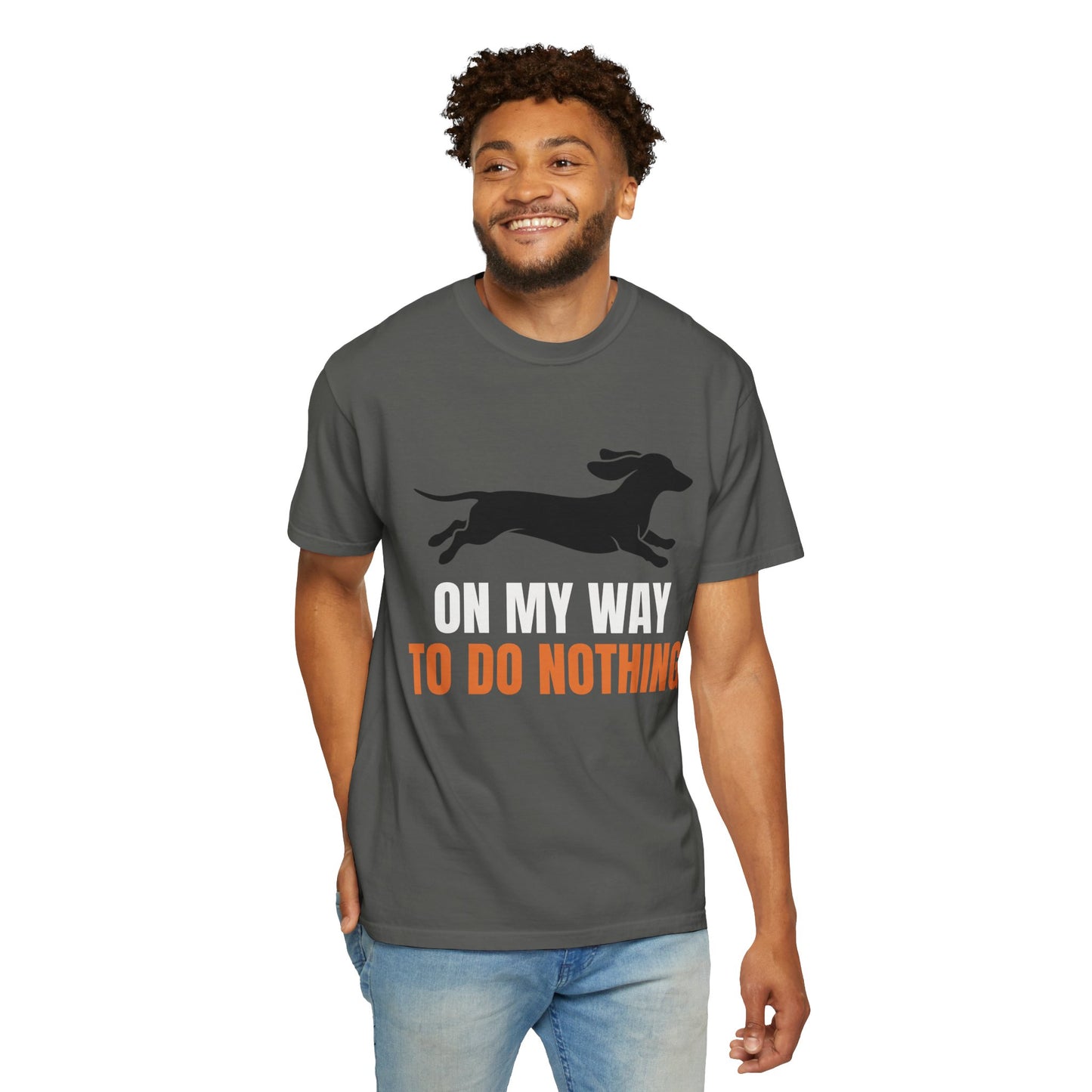 On My Way To Do Nothing - Dachshund Comfort Colors Tee