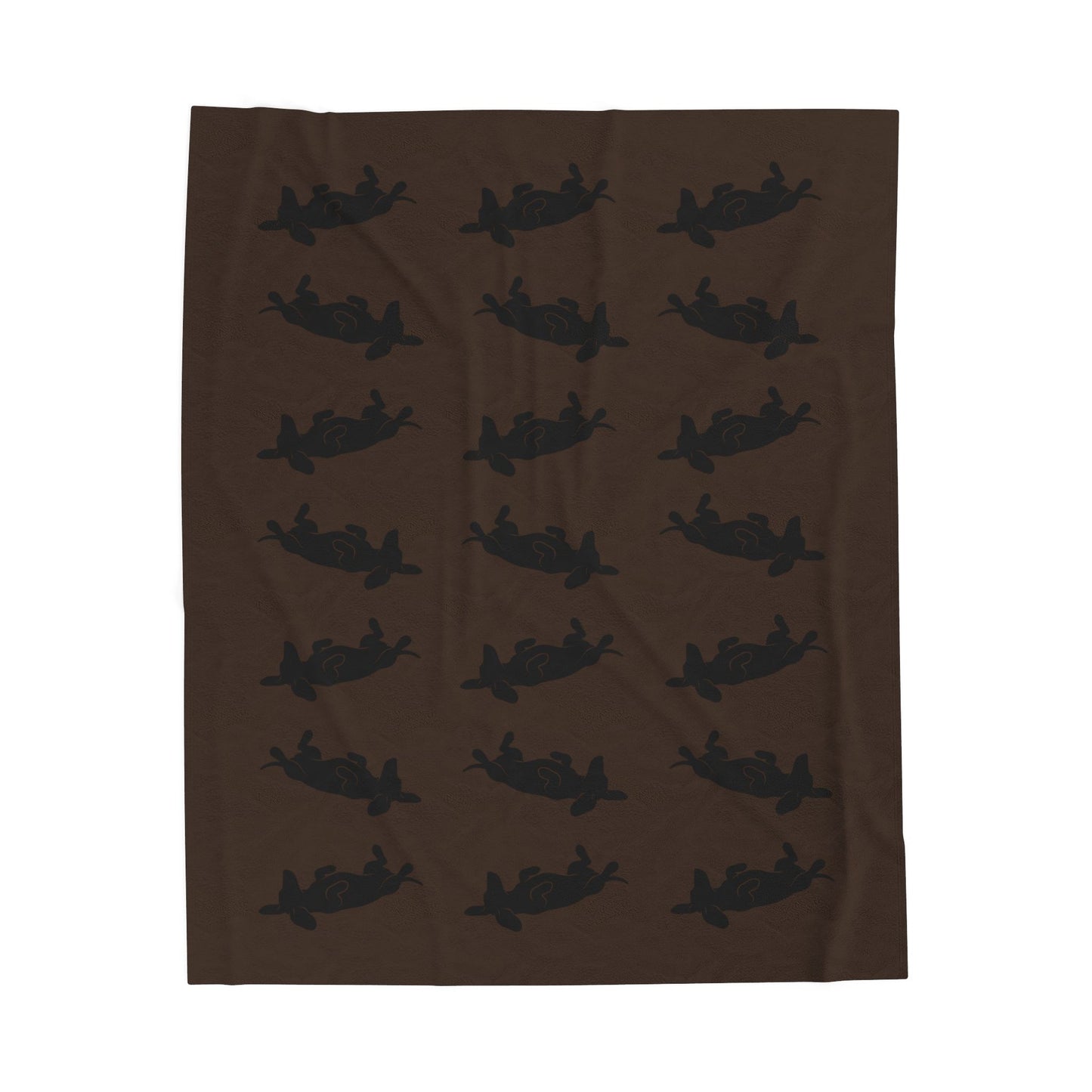 Belly Up Dachshund Blanket - Espresso Brown | 50" x 60" Throw