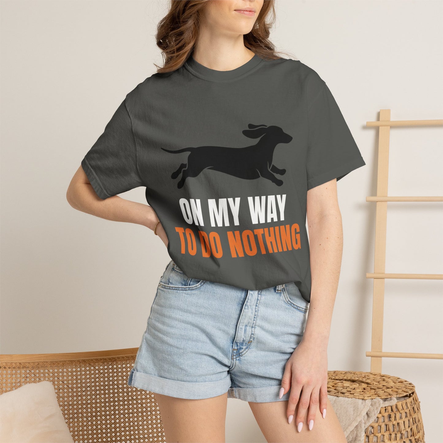 On My Way To Do Nothing - Dachshund Comfort Colors Tee